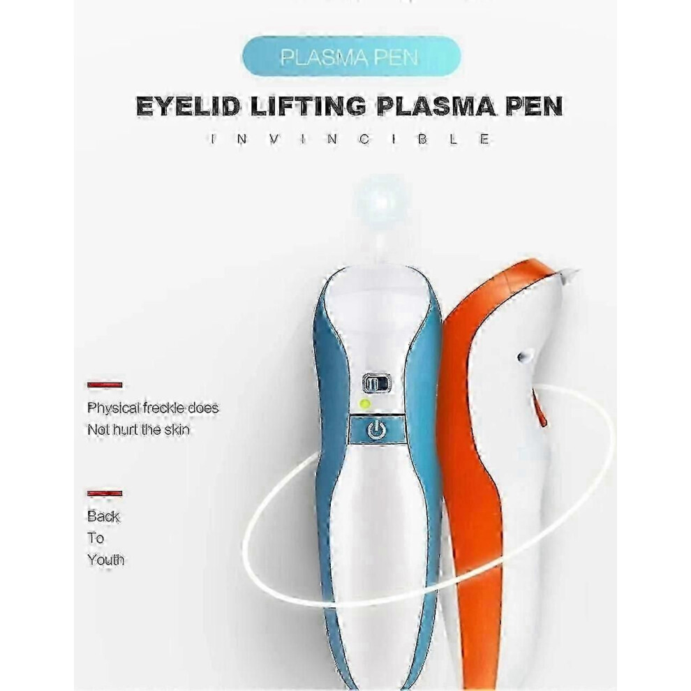 (, Us) Plasma Pen Eyelid Lift Wrinkle Reduction Needle Free Skin Tightening Therapy Device For Facial Care Orange/Light 8171828346624
