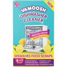 Vamoosh Dishwasher Cleaner and Descaler (1 Clean) – New Formula Dissolves Food Scraps, Dirt and Grime - Removes Limescale and Bad Odours