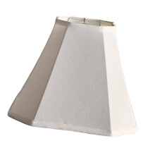 Abat-jour octogonal en tissu filtrant la lumière-Lin fin blanc