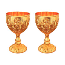 Verre à vin de calices en alliage de zinc de fabrication-Or