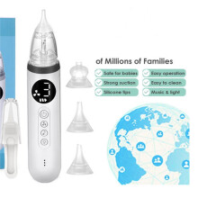 Bivni Baby Nasal Aspirator, IPX7 Waterproof, 3 Silicone Tips, 3-Level Suction, Music & Light