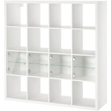 ikea 16 Cube Glass Display Unit 147x147cm-White