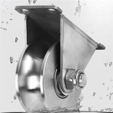 4pcs 2in 304 Stainless Steel Sliding Door Wheels U-Slot Rollers Pulleys Smooth Rolling Dual Bearing Plate Casters