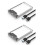 2X Caixa HDD Branca Transparente para Caixa Rígida Caixa de Disco Rígido de 2,5 Polegadas  para USB 3.0 Tipo-C 3.1 Caixa de Disco Rígido Externo 1