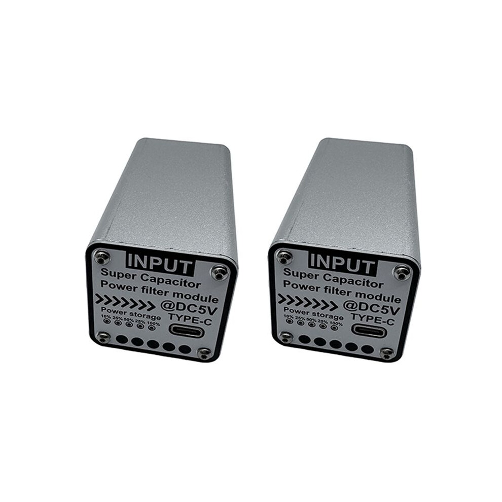 2X For Raspberry Pifara Capacitor Filter 5V Type C Input/Output Multifunctional Portable Convenient Power Filter 4713887935711