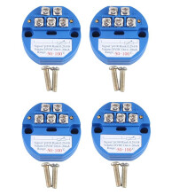 4X RTD PT100 Temperatuurtransmittermodule Thermische Weerstand -50-100C DC24V Uitgang 4-20MA