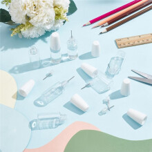 20Pcs Precision Tip Applicator Bottles, 10ml/0.34oz Dispensing Needle Bottle PET Empty Glue Bottle with Steel Needle