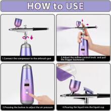 Airbrush Kit for Nails 32PSI Air Brush Kit with Air Compressor Cordless Airbrush Gun Machine for Makeup,Painting,Model
