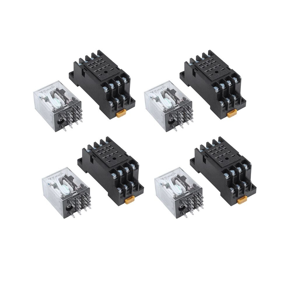 4X 24V Coil Volt 4Pdt 14 Pin Terminal Electromagnetic Relay Hh54p 4761367227474
