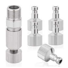 Airbrush Quick Disconnect Coupler Release Fitting Plug, 6Pcs 1/8 in BSP Male and Female Connections Adapter Air Brush