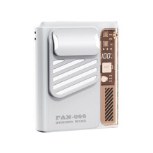 Ventilador de Cintura y Cuello, Potente Refrigeración y Pantalla Digital HD, Ventilador Portátil para Viajes, Trabajo y Camping, Ventilador de Aire