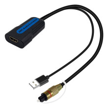 Extractor de Audio ARC EARC Compatible con A SPDIF Óptico TOSLINK Adaptador Divisor de Salida Estéreo Convertidor de Audio HD ARC