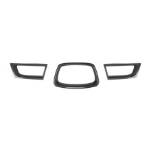 För Impreza WRX STI 9:E 2006-2007 Bil Främre Mellersta Grill Grill Lock Trim Dekal Tillbehör Kolfiber