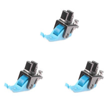3X Universal Industrial Sewing Machine Leather Roller Wheel Presser Foot of Flat Thick Fabric Clothing Presser Feet B