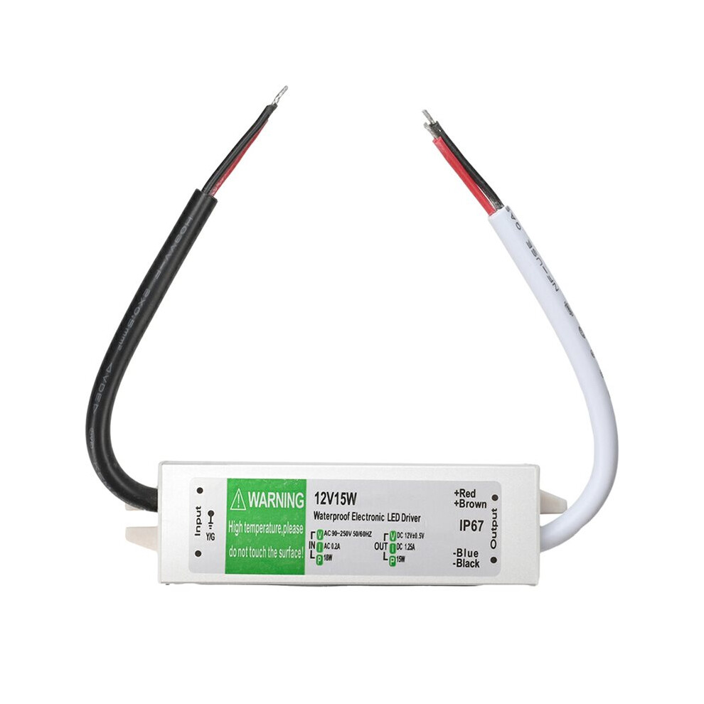 New Waterproof Power Supply Ip67 Lighting Transformer Ac 90-250V To 12V Led Driver 10W/15W Outdoor Adapter 15W 6031406056135