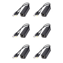 6X PS5712TG Gigabit Power über Ethernet Splitter 10/100 / 1000Mpbs RJ45 Unterstützung IEEE802.3 Af / At (30W) PoE Splitter