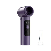 Hochgeschwindigkeits--Handventilator, Tragbar, Wiederaufladbar, Blattloser Turbinen-Nackenventilator für Zuhause, Drinnen, Draußen, Reisen,