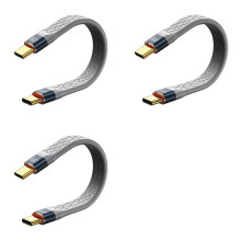 3X USB4 Datakabel 40Gbps USB C Till Typ C Kort Kabel PD 240W 8K 60Hz för 3/4 15 Pro Max SSD Power Bank