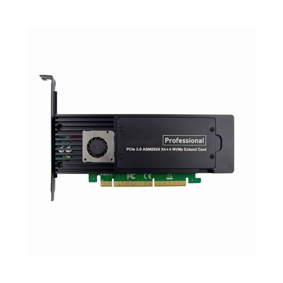 Photos - Laptop Bag Zandona 4 ASM2824 PCI-E X16 Adapter Card 4-Channel NVME SSD Conversion Card Industrial Server Storage Expansion Card 