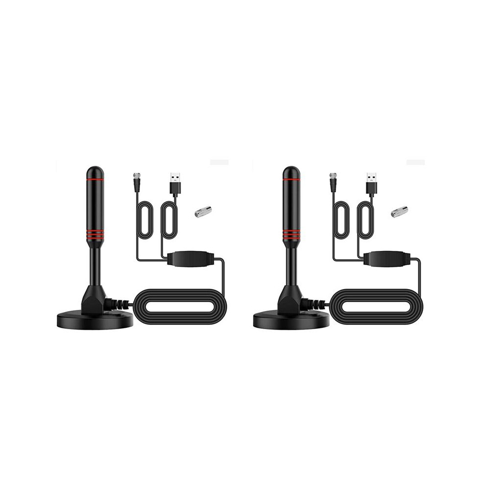 2X Hd Indoor Tv Antenna,Indoor Digital Tv Antenna 120 Miles With Signal Amplifier Support 4K/1080P/Uhf/Vhf/Freeview Hdtv 6034040587928