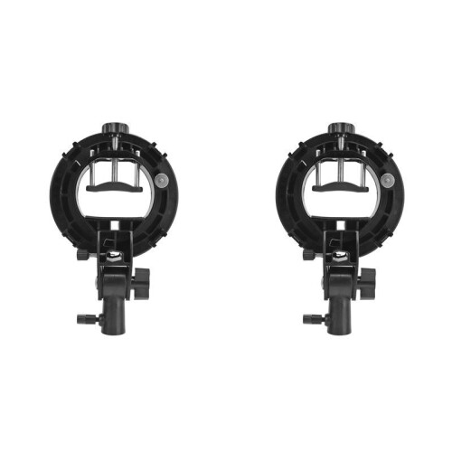 2X Support de Type S pour Support de Monture Bowens Support de Type S pour Speedlite Flash Snoot Softbox
