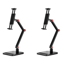 2X Portable Monitor Stand Adjustable 360 Swivel Bracket Tablet Holder Compatible with Tablet Desktop Clamp Stand