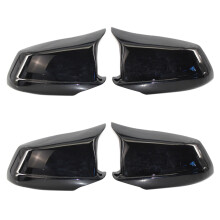 2X Black Mirror Covers Fit for 5 Series F10/F11/F18 Pre-Lci 11-13 Mirror Caps Replacement Side Mirror Caps