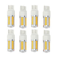7443, T20 LED Bulbs Amber Yellow 900 Lumens Super Bright Turn Signals Light Brake Stop Parking Light (Pack of 8)