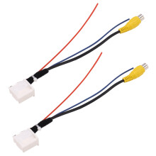 2X 16 Pin Car Rear View Camera Adapter Cable Parking Backup Camera Video Cable Adapter for Camry 7Th