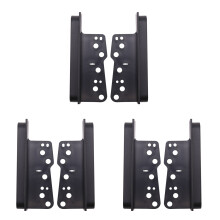 6Pcs Fit for 2 Double Din Fascia Facia Dash Kit Car Stereo Side Trims Brackets