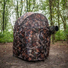 Tenda da caccia camouflage - CARUBA - 2 persone - Sedia integrata - Resistente alle intemperie - Montaggio rapido