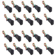 20X 12V Car Dual LED Light Bar /Green -Off Push  Button for  Prado Reiz Hilux Landcruiser Light Button