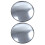 2X 95mm OD Adhesive Round Convex View Rear Mirror Mirror Side Mirror 1