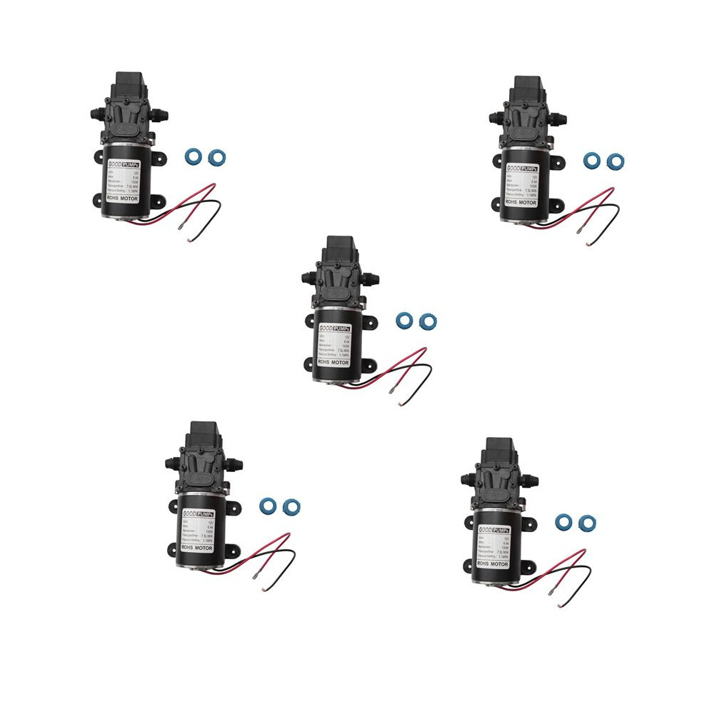 5X 12V 100W High Pressure Self Priming Water Pump 160Psi 8Lpm Caravan Camping Boat 4713502603889