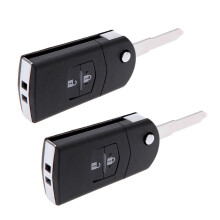 2X Black Replacement 2 Button Keyless Entry Remote Control Key Fob Clicker for 3 5 6
