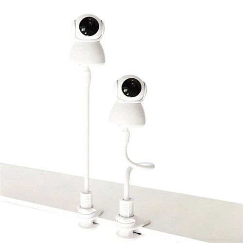 Suporte de Câmera Portátil e Flexível com Presilha para Babá Eletrônica, Suporte para Webcam para Babá Eletrônica de Berço