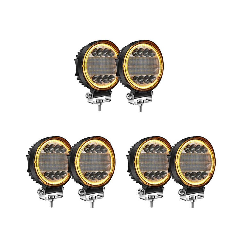 6Pcs 4 Inch Led Work Combo Spot Flood Off Road Driving Fog Lamp Light/Amber 6034185729221