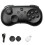Y04 Wireless Game Controller with Receiver for /PC/PS4 - Hall Effect Joystick 6-Button Layout Arcade Gamepad Black 1