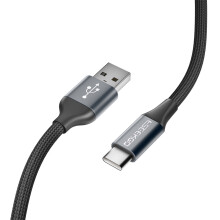 (1 m) Eseekgo USB-A to USB-C Super-Fast Braided Charging &amp; Data Cable, Black