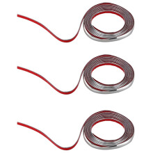 3X 3Meter Silver Car Grille Exterior Chrome Styling Decoration Moulding Trim Strip 12mm