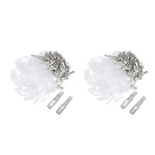 400 Stücke Flach Stecker Crimp Anschlüsse mit Elektrischer Isolier HüLse, Kabel Wickel Anschluss, 2,8 mm