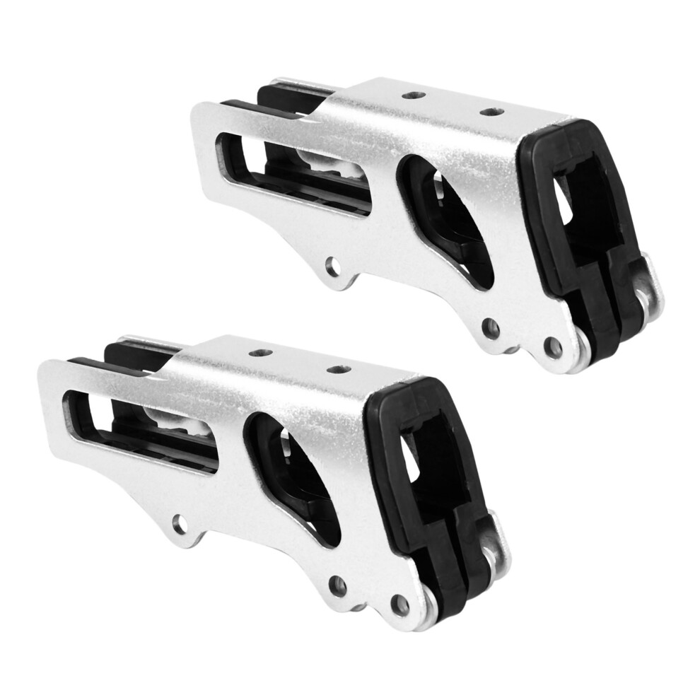 2X Chain Guide Guard For Cr125r/250R 05-07 Crf250x 06-06 Crf450x 05-07 Crf250r 05-06 Crf450r 05-06 Motorbike Parts Black/Silver 4762678389387