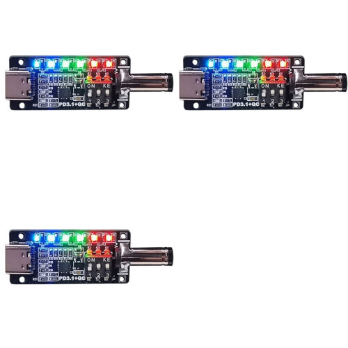 3X PD3.1 Fast Charging Protocol Trigger Type C Female Socket 20V28V5A Automatic Deception Power Aging Board