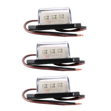 3X 12/24V 3 LED Luz de Etiquetade Matricula de Coche Lampara de Paso Interior del Camion Remolque RV