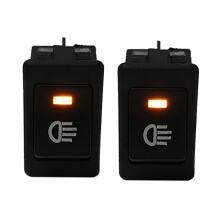 2X 12V Universal Interruptor Basculante de Luz Antiniebla LED Lampara de Coche - LED Amarillo