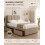 Modern Upholstered Bed with USB & Drawers Mink4FT6 8