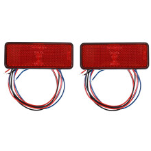 2X LED Riflettore Rosso Posteriore Coda Freno Stop Marcatore Leggero Camion Trailer SUV Motociclo