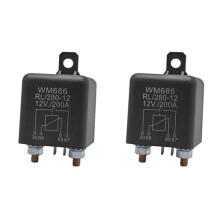 2X Battery Isolator Relay 12V 4-Pin WM686 Start Relay Car /OFF  Normally Open Relay RL/280 200A