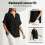 (Red, Medium) Damen Kurzarm Bluse, Einfarbig, Casual, Alltag, Top, Basic, Damen, Mode, Freizeit, Business, Bluse 5