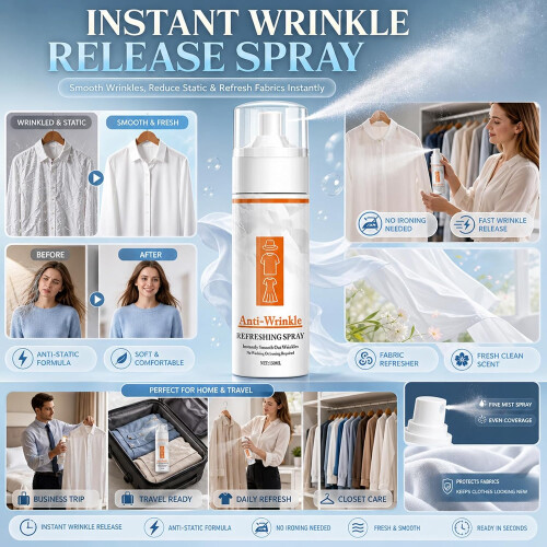 (2PCS, -) Spray défroisseur, antistatique 1